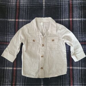 🚨5 For $15🚨 - FIRSTS by Petit Lem size 12 months pattern button up shirt
